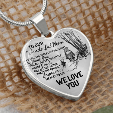 OUR Wonderful Mom Heart Necklace - Love You This Much